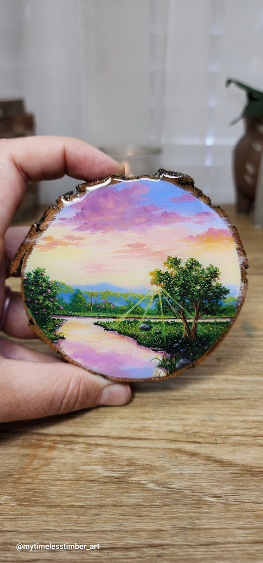 "Sun Rays and Pastel Skies"