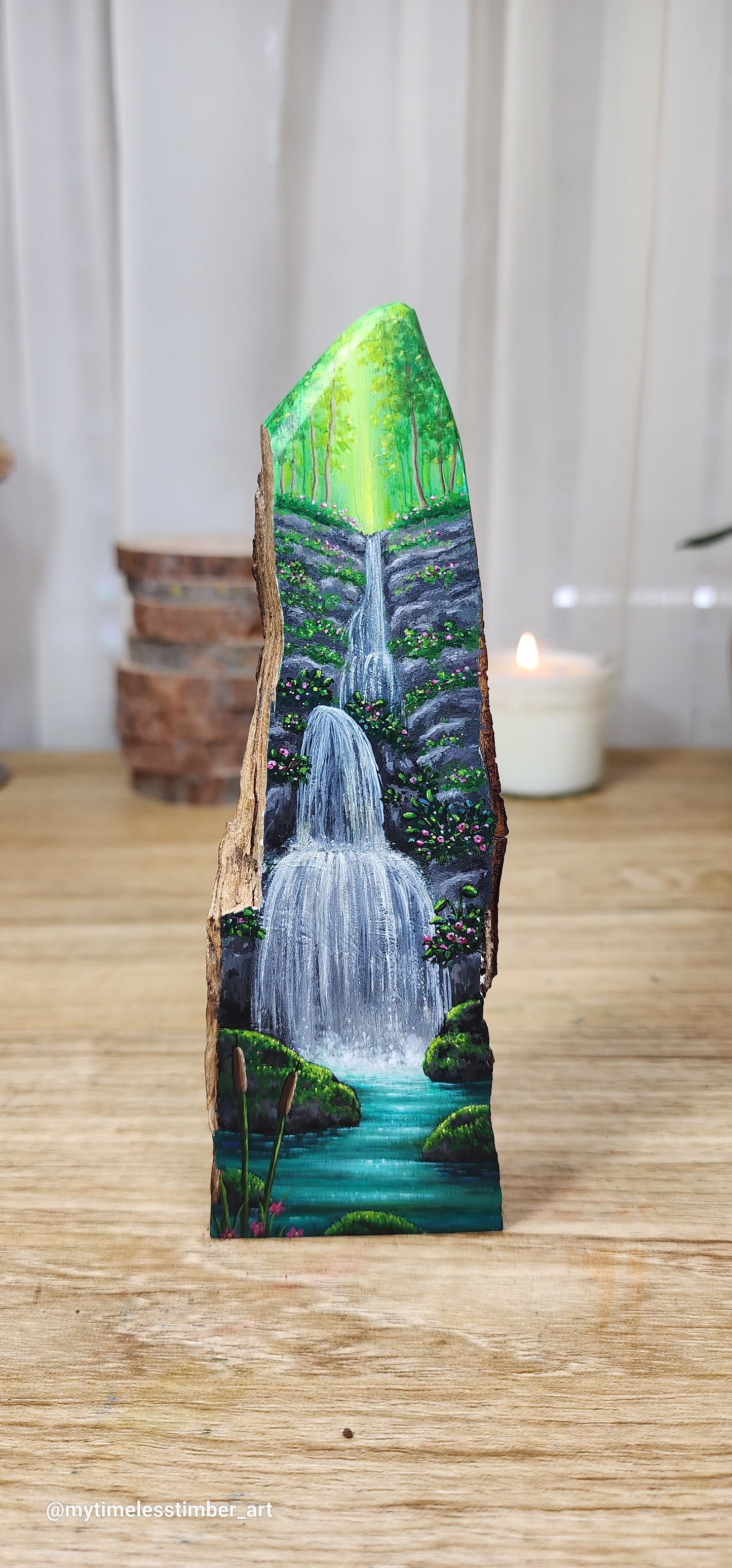 "Mossy Rocks and Waterfalls"