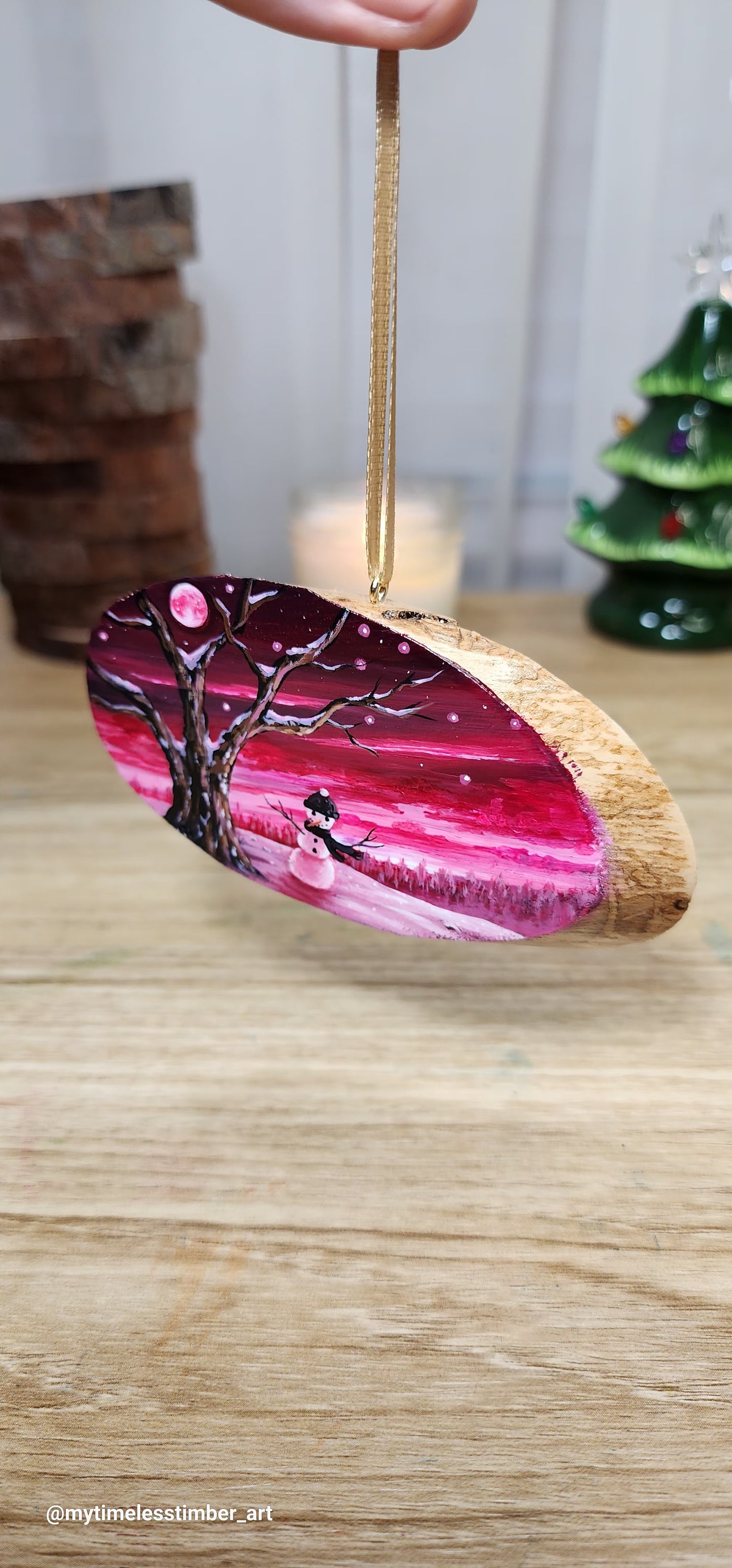 "Magenta Skies Over the Snowman"