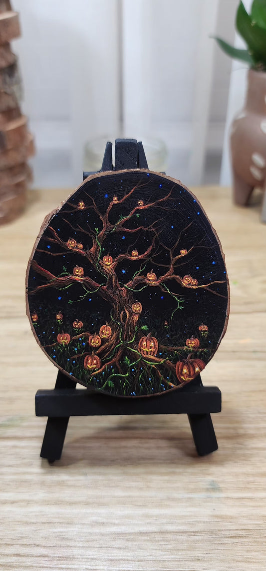 "Jack-o-lanterns Around the Tree"