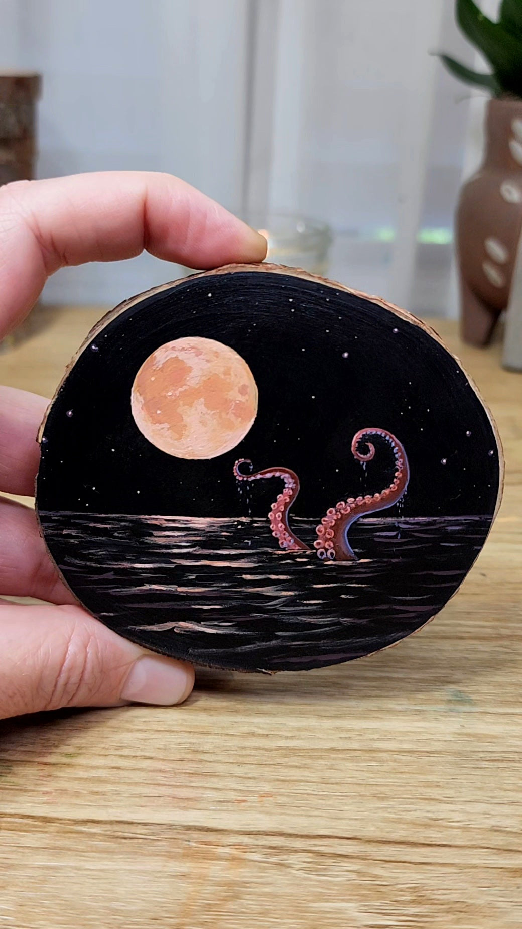 "Kraken Emerges Under the Full Moon"