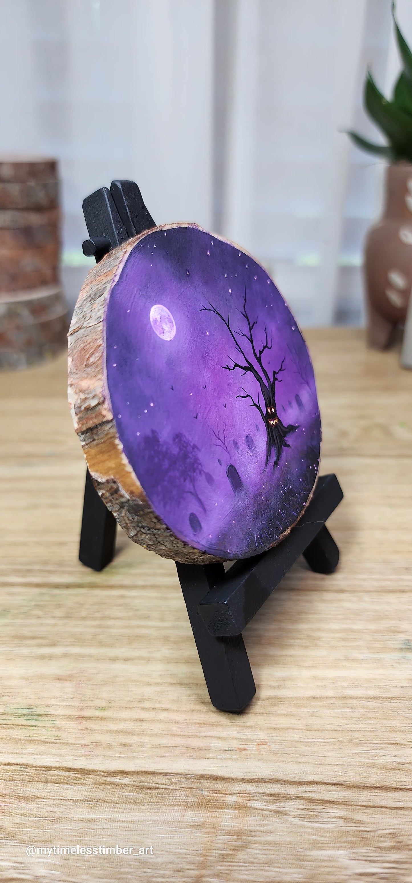 "Tree Glows in the Purple Mist"