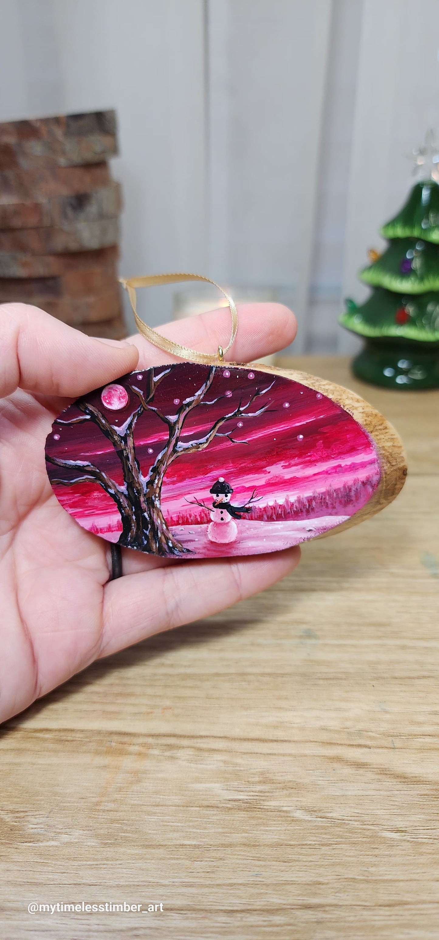 "Magenta Skies Over the Snowman"