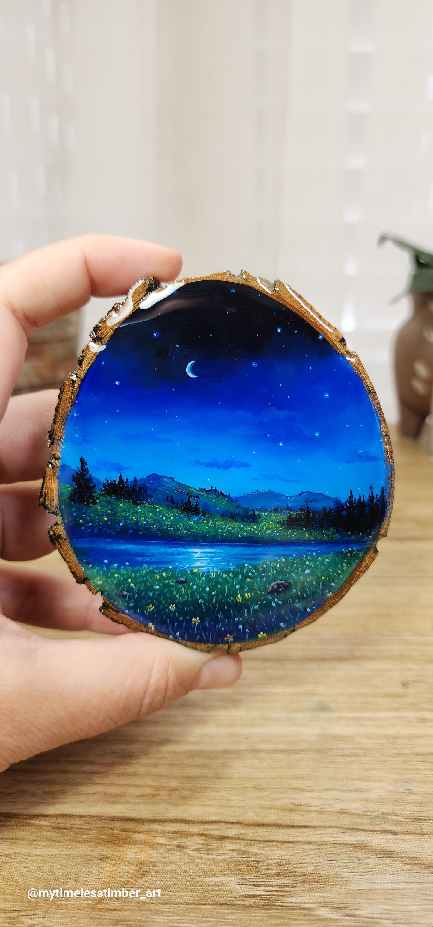 "Crescent Moon Over the Hills"