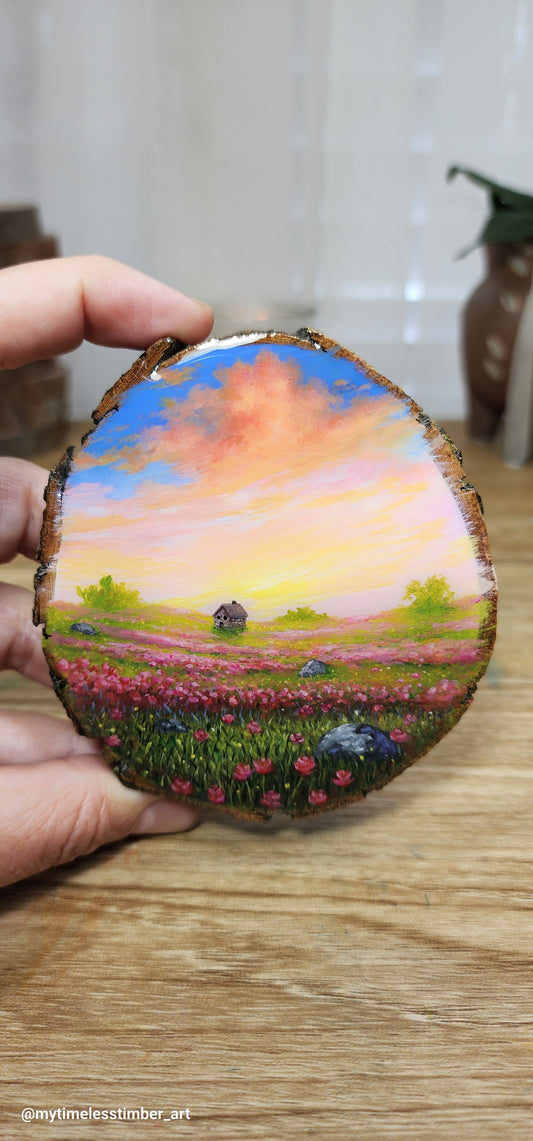 "Field of Pink Flowers"